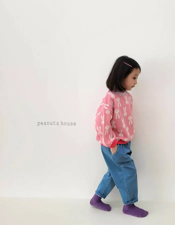 Peanuts - Korean Children Fashion - #magicofchildhood - Rabbit Knit Tee