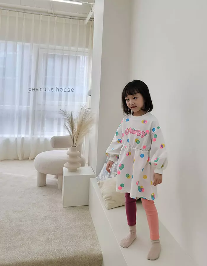 Peanuts - Korean Children Fashion - #prettylittlegirls - Half Half Leggings - 5