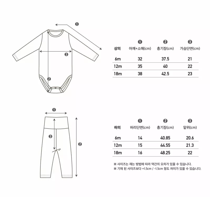 Peekaboo - Korean Baby Fashion - #babyoutfit - Ray Bodysuit with Leggings - 4