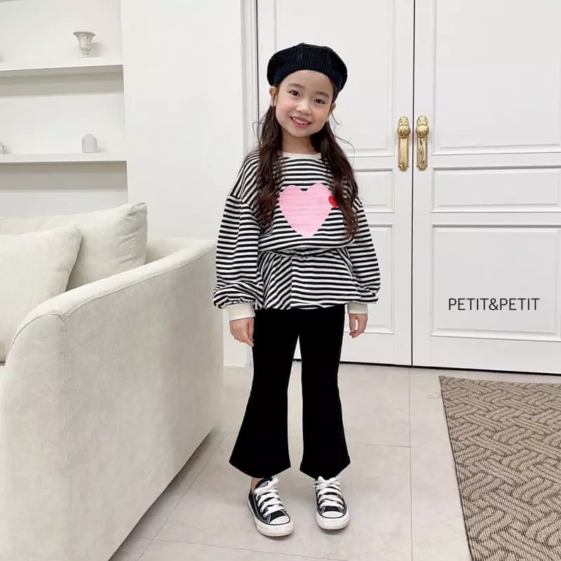 Petit & Petit - Korean Children Fashion - #Kfashion4kids - Double Heart Top Bottom Set
