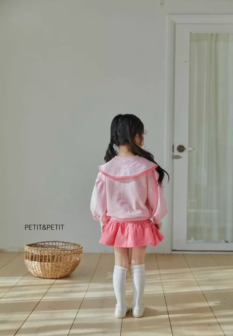 Petit & Petit - Korean Children Fashion - #Kfashion4kids - Color Collar Skirt Top Bottom Set - 9