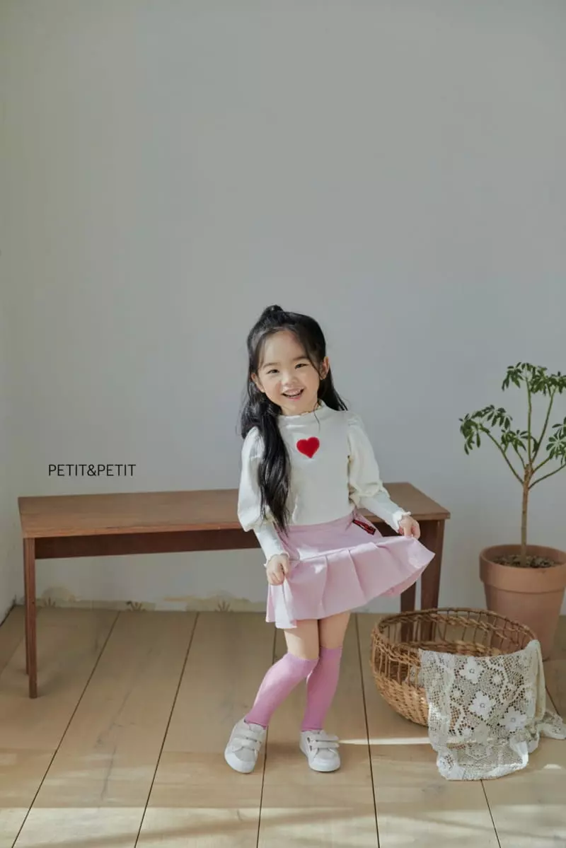 Petit & Petit - Korean Children Fashion - #kidzfashiontrend - Spring Heart Puff Tee - 4