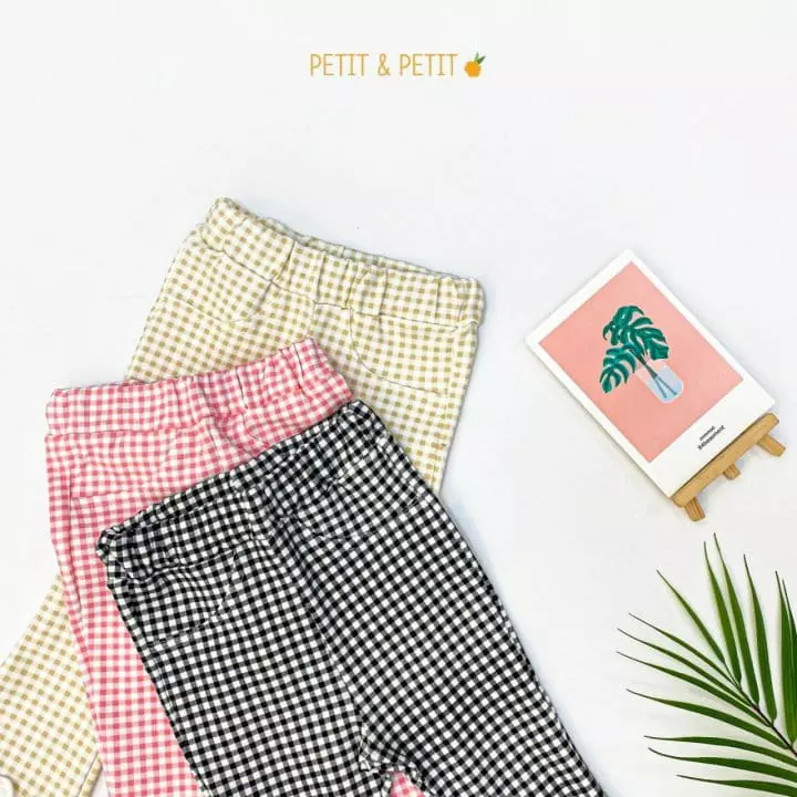 Petit & Petit - Korean Children Fashion - #Kfashion4kids - Check Wide Pants - 6