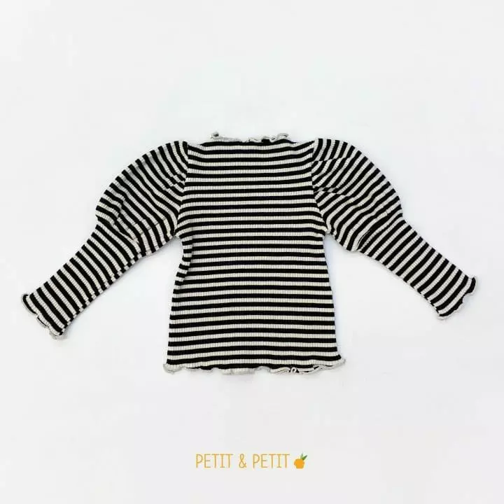 Petit & Petit - Korean Children Fashion - #Kfashion4kids - Stripes Puff Tee - 6