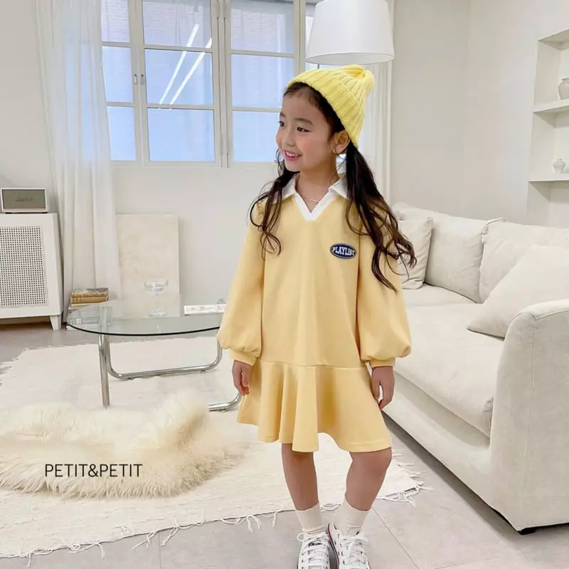 Petit & Petit - Korean Children Fashion - #Kfashion4kids - Plare Collar One-piece - 2