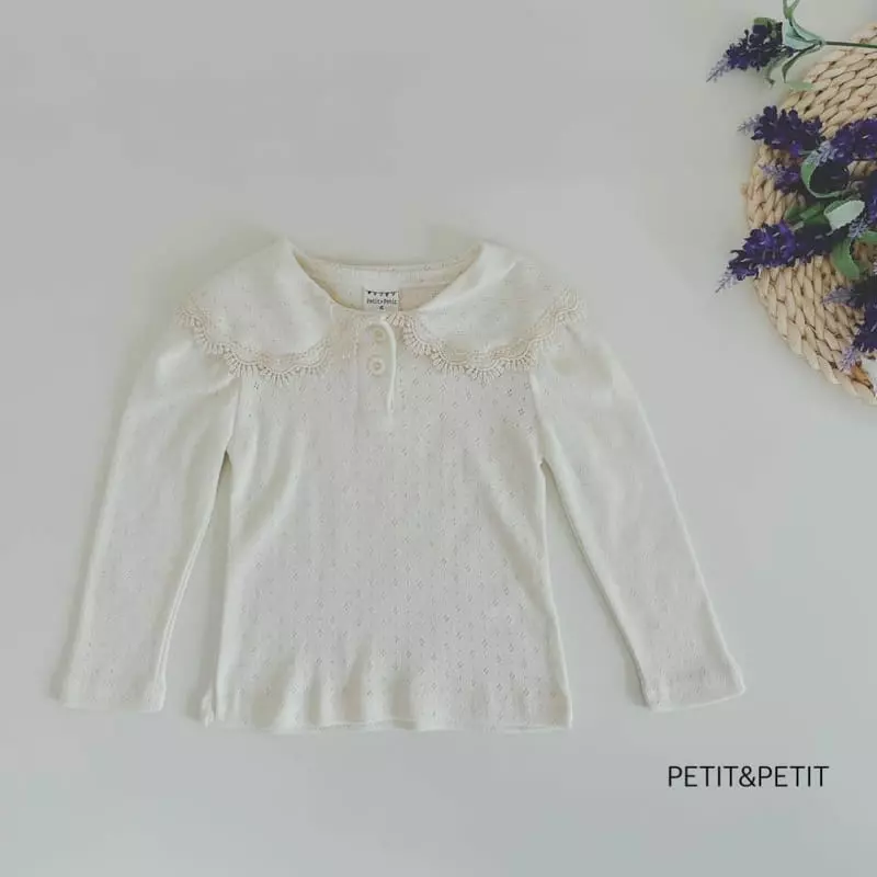 Petit & Petit - Korean Children Fashion - #childofig - Eyelet Blouse - 11