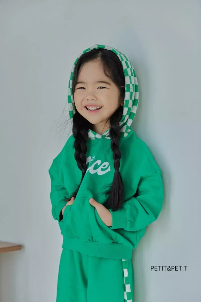 Petit & Petit - Korean Children Fashion - #childofig - Check Hoody Top Bottom Set - 4