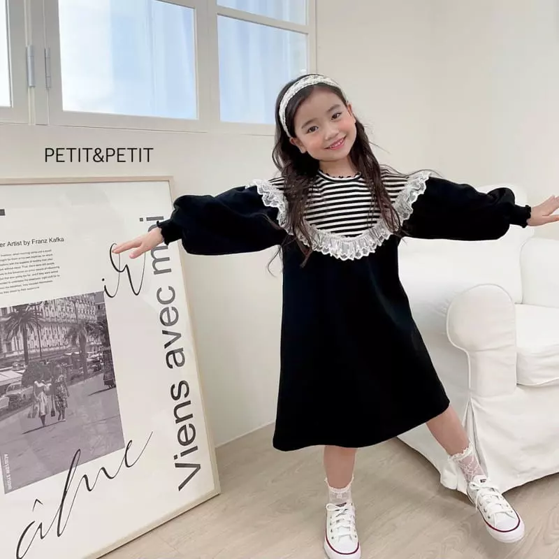 Petit & Petit - Korean Children Fashion - #childrensboutique - Stripes Lace One-piece - 9