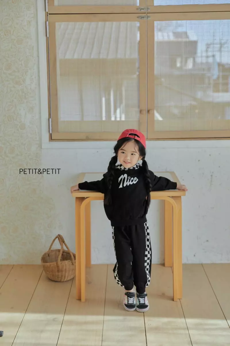 Petit & Petit - Korean Children Fashion - #designkidswear - Check Hoody Top Bottom Set - 5