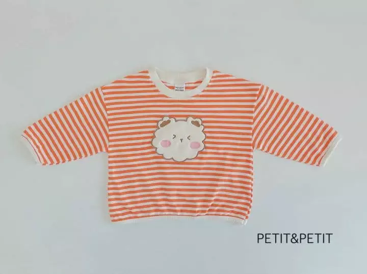 Petit & Petit - Korean Children Fashion - #designkidswear - Bichon Stripes Piping Tee - 2
