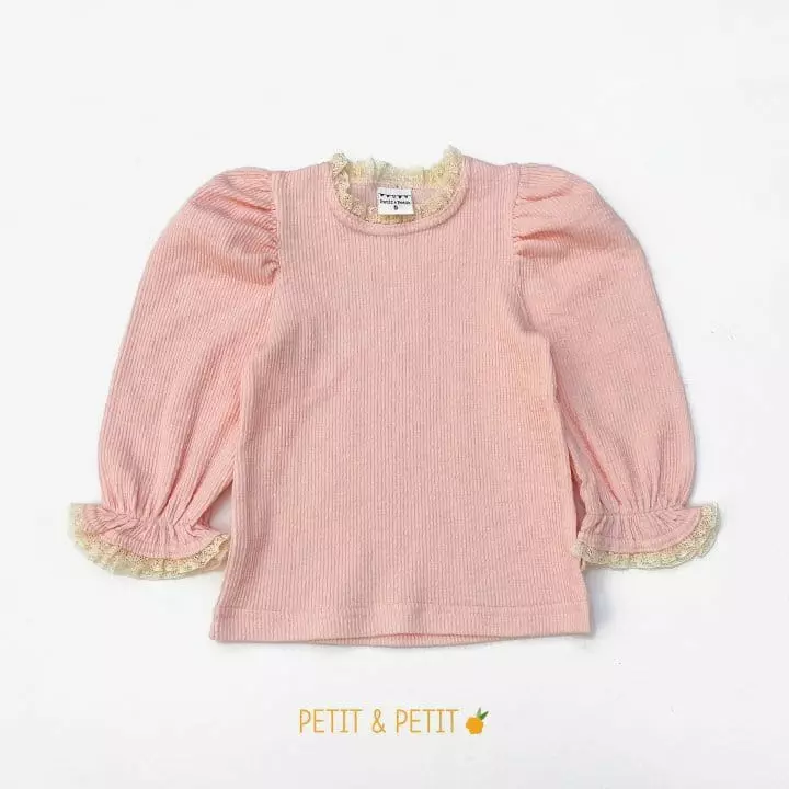 Petit & Petit - Korean Children Fashion - #discoveringself - Lace Rib Tee - 2