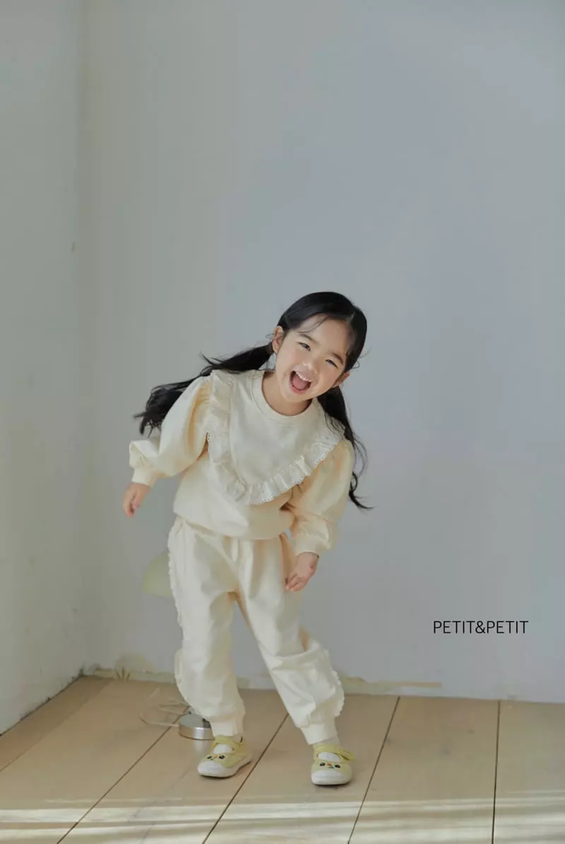 Petit & Petit - Korean Children Fashion - #fashionkids - Bear Lace Top Bottom Set - 6
