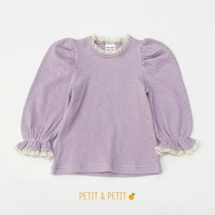 Petit & Petit - Korean Children Fashion - #fashionkids - Lace Rib Tee - 3
