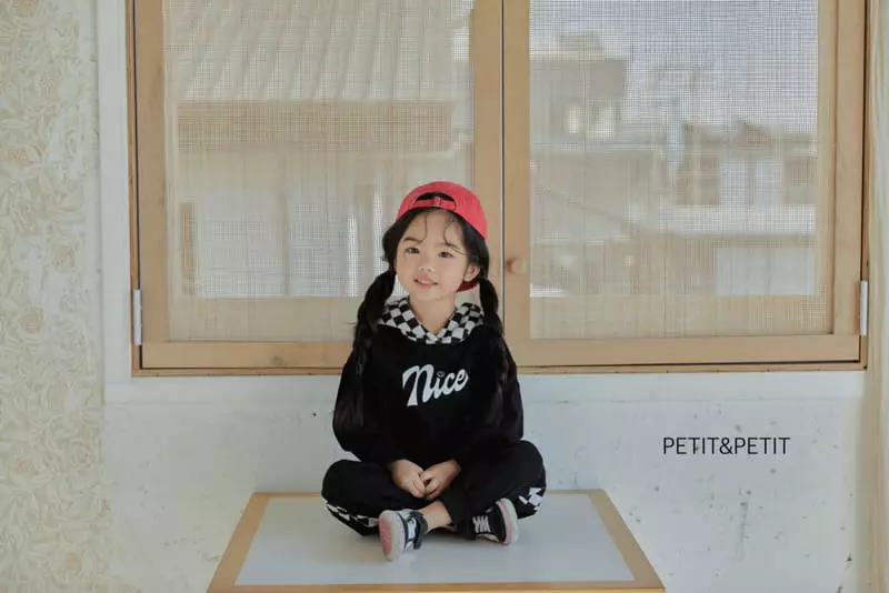 Petit & Petit - Korean Children Fashion - #kidsstore - Check Hoody Top Bottom Set - 9