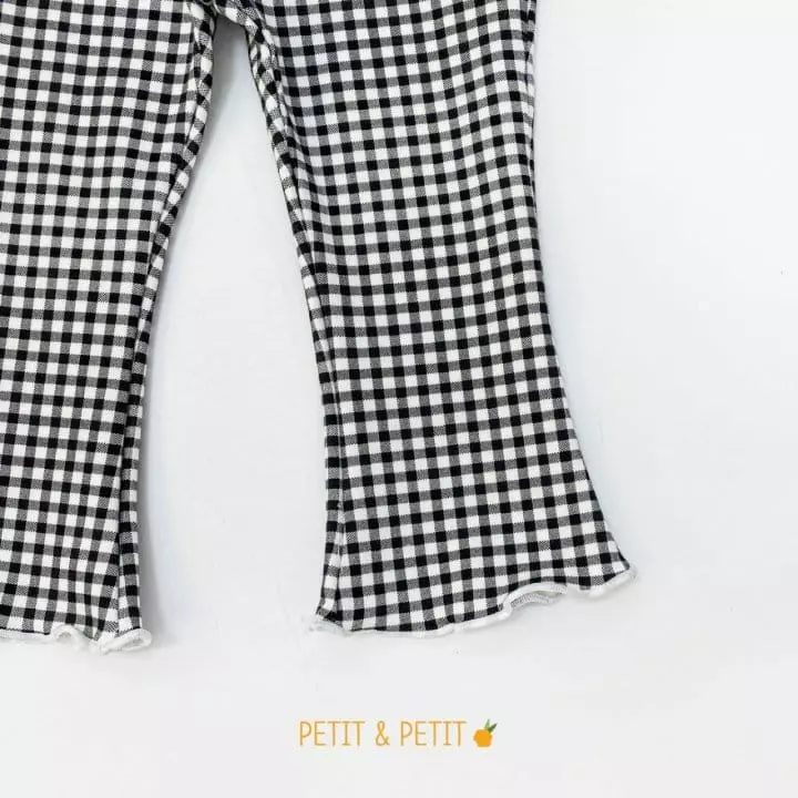 Petit & Petit - Korean Children Fashion - #kidzfashiontrend - Check Wide Pants - 5