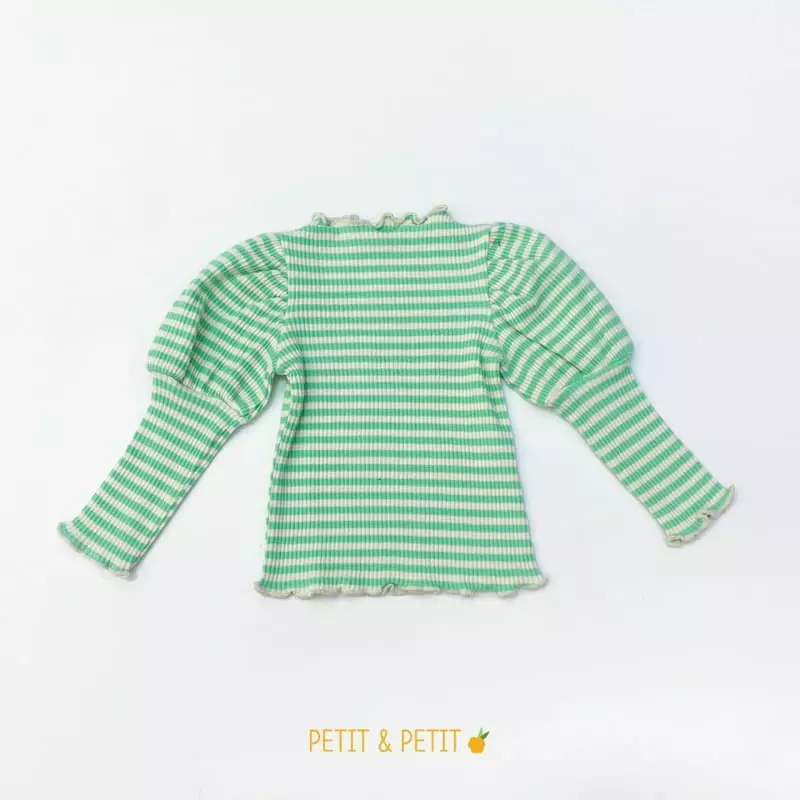 Petit & Petit - Korean Children Fashion - #kidzfashiontrend - Stripes Puff Tee - 5