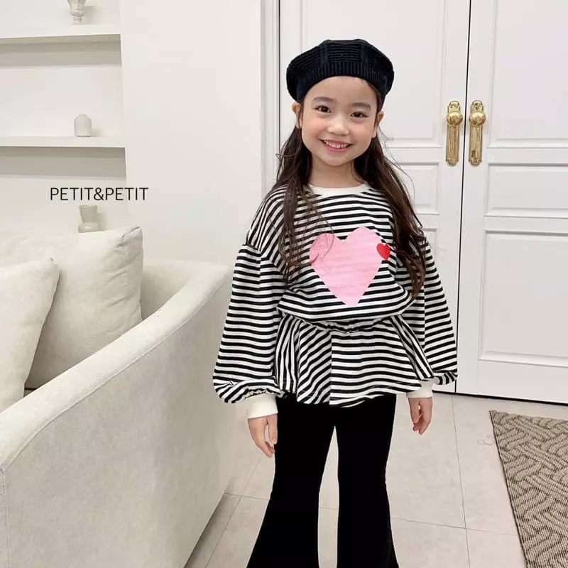 Petit & Petit - Korean Children Fashion - #littlefashionista - Double Heart Top Bottom Set - 2