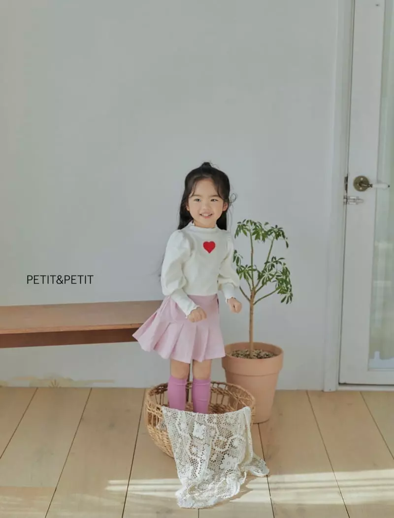 Petit & Petit - Korean Children Fashion - #littlefashionista - Spring Heart Puff Tee - 5