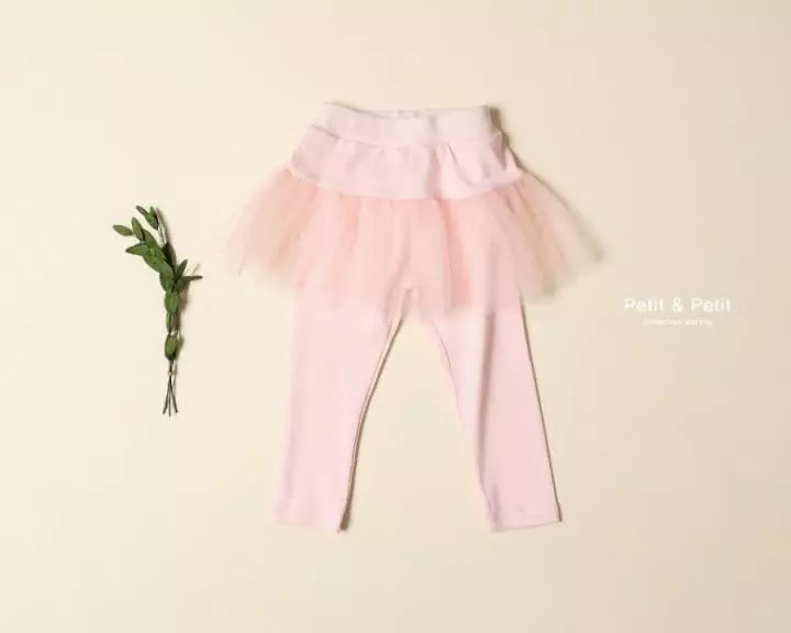 Petit & Petit - Korean Children Fashion - #littlefashionista - Mesh Skirt Leggings