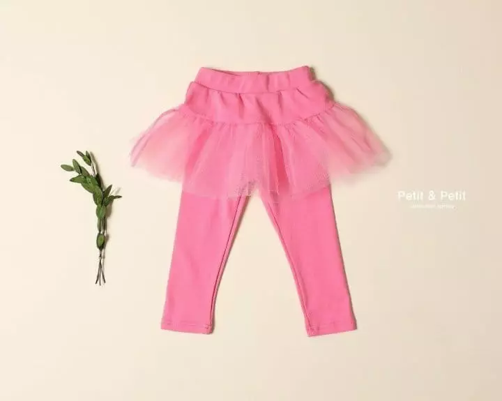 Petit & Petit - Korean Children Fashion - #magicofchildhood - Mesh Skirt Leggings - 2