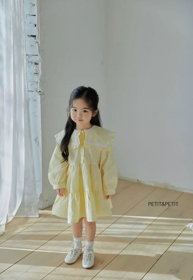 Petit & Petit - Korean Children Fashion - #minifashionista - Lace Collar Top Bottom Set - 11