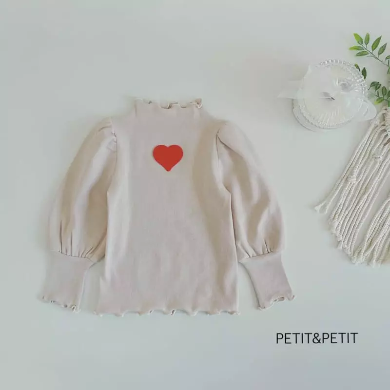 Petit & Petit - Korean Children Fashion - #minifashionista - Spring Heart Puff Tee - 7