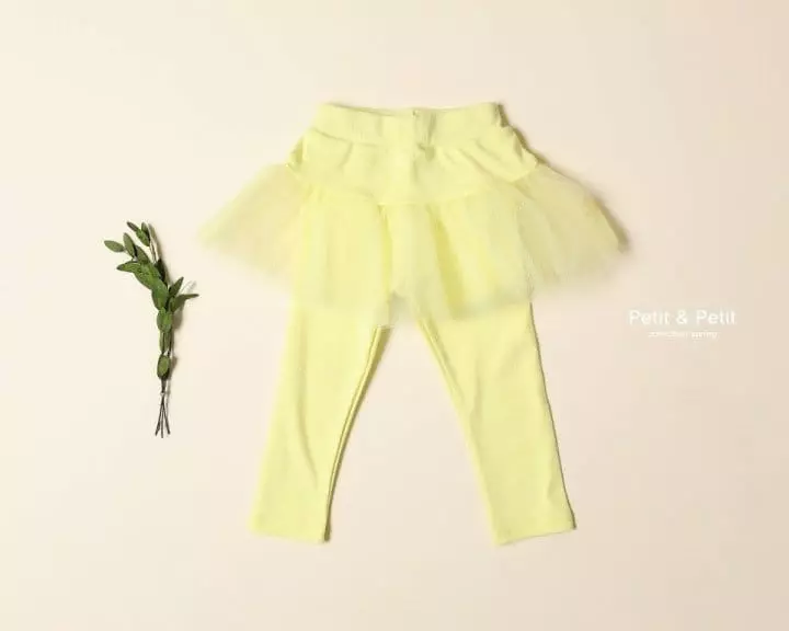 Petit & Petit - Korean Children Fashion - #minifashionista - Mesh Skirt Leggings - 3