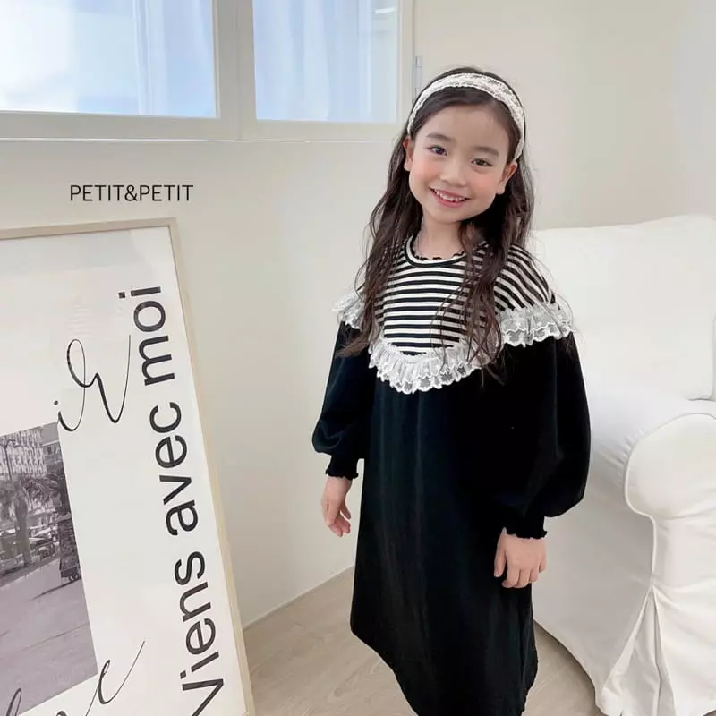 Petit & Petit - Korean Children Fashion - #prettylittlegirls - Stripes Lace One-piece - 6