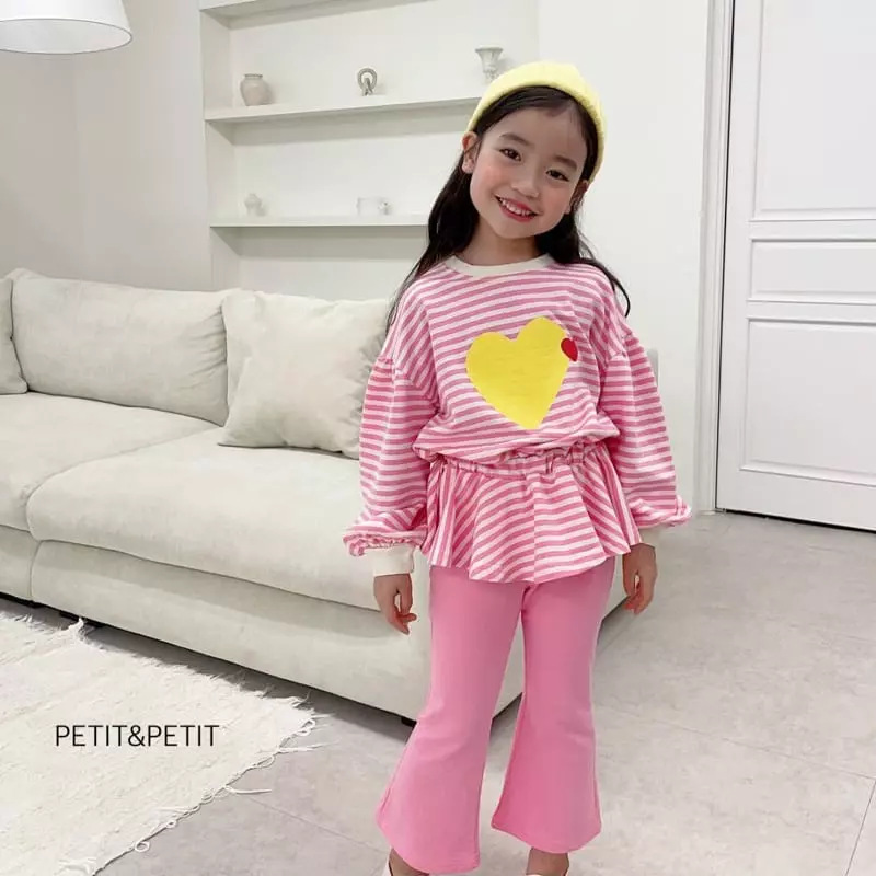 Petit & Petit - Korean Children Fashion - #stylishchildhood - Double Heart Top Bottom Set - 8