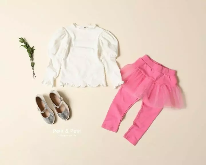 Petit & Petit - Korean Children Fashion - #todddlerfashion - Mesh Skirt Leggings - 5