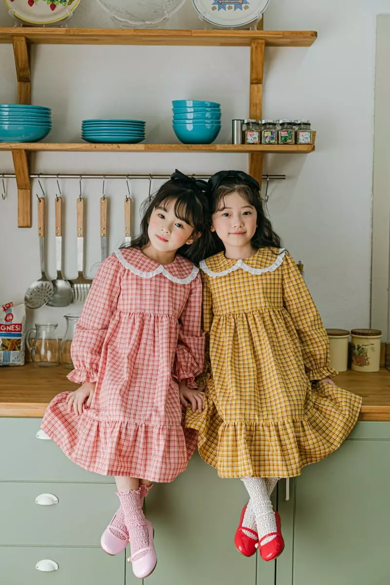 Pink Berry - Korean Children Fashion - #Kfashion4kids - Check One-piece - 3