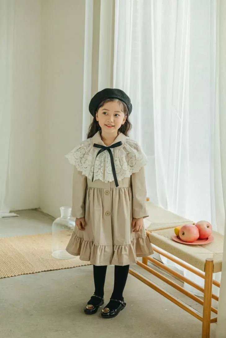 Pink Berry - Korean Children Fashion - #discoveringself - French Coat Cap Set - 2