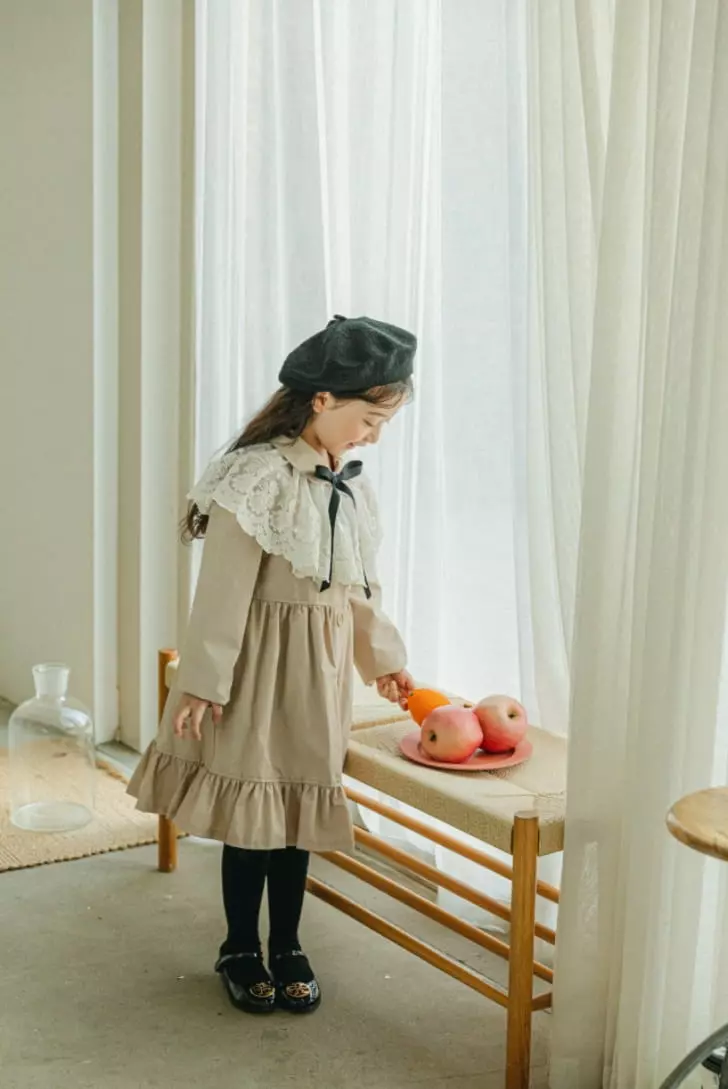 Pink Berry - Korean Children Fashion - #fashionkids - French Coat Cap Set - 3
