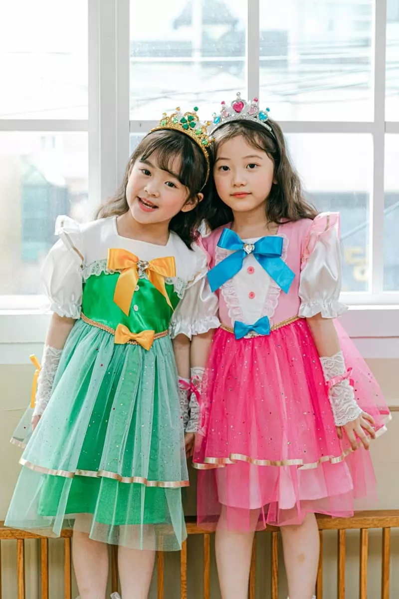 Pink Berry - Korean Children Fashion - #littlefashionista - Green Blue Pink One-piece - 5
