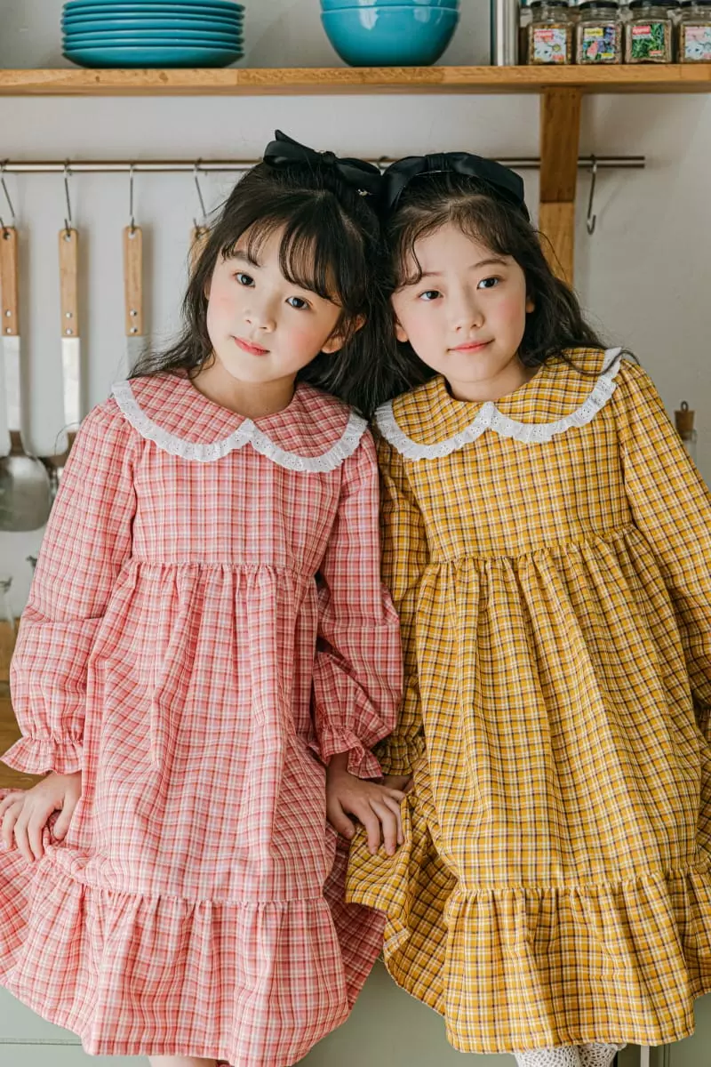 Pink Berry - Korean Children Fashion - #Kfashion4kids - Check One-piece - 4