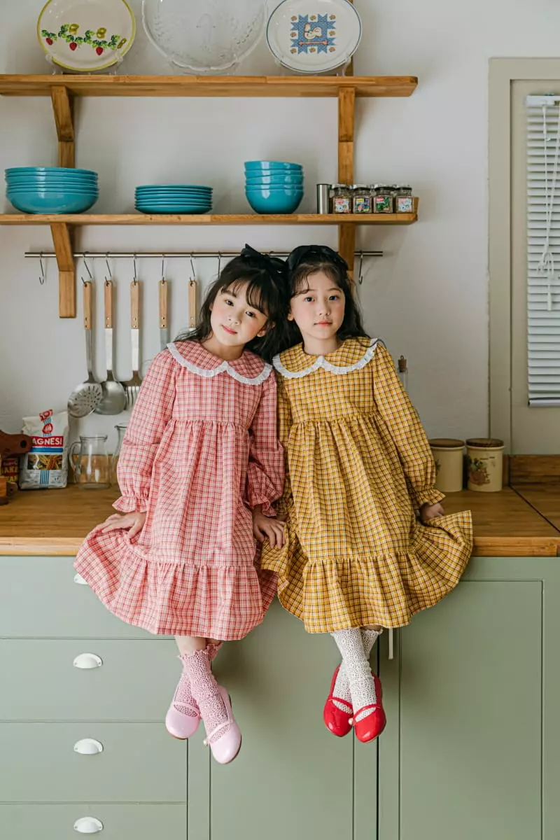 Pink Berry - Korean Children Fashion - #magicofchildhood - Check One-piece - 5