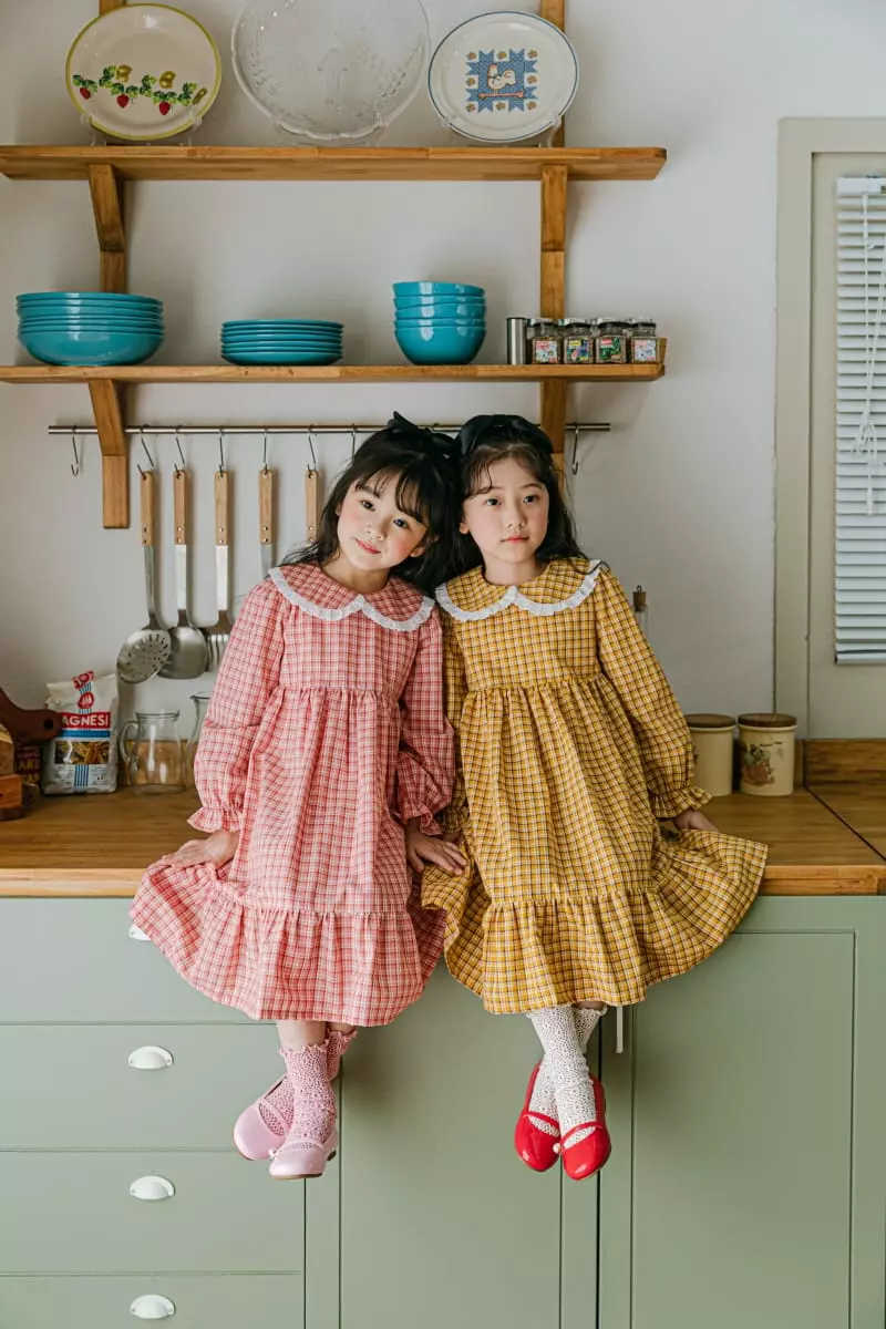 Pink Berry - Korean Children Fashion - #minifashionista - Check One-piece - 6