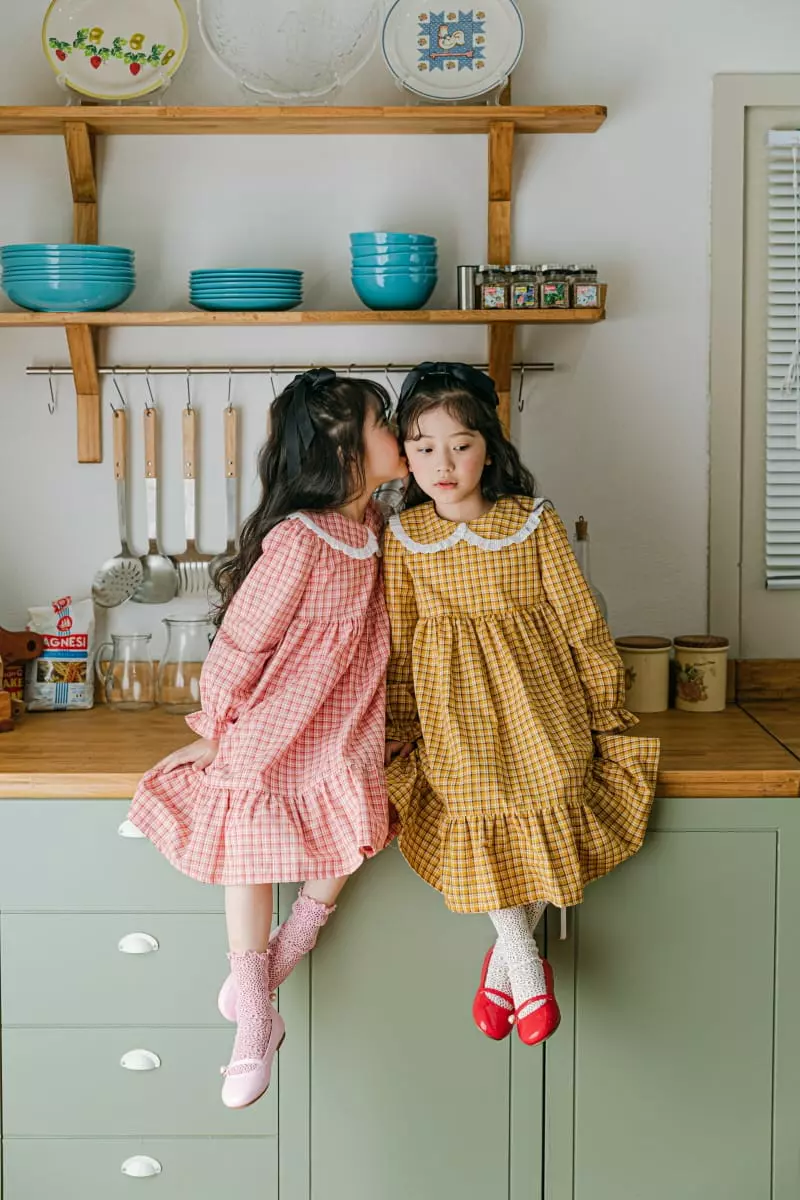 Pink Berry - Korean Children Fashion - #prettylittlegirls - Check One-piece - 7