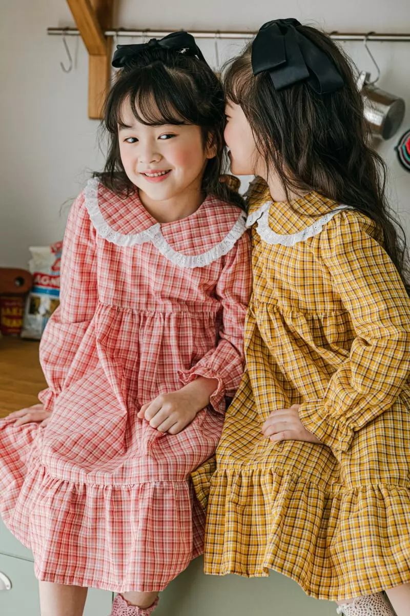 Pink Berry - Korean Children Fashion - #todddlerfashion - Check One-piece - 8