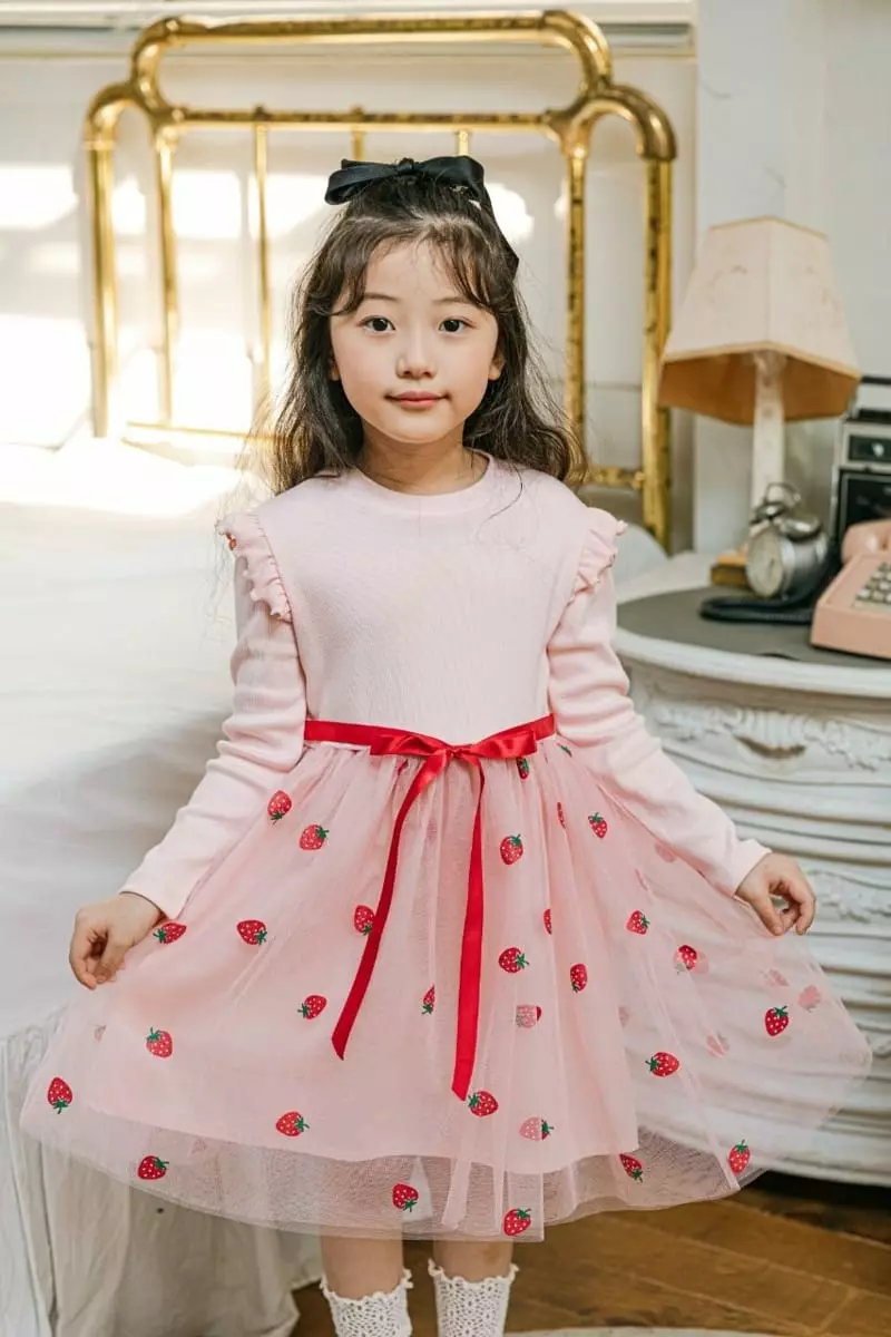 Pink Berry - Korean Children Fashion - #todddlerfashion - Strawberry One-piece - 5
