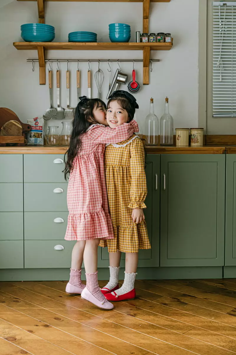 Pink Berry - Korean Children Fashion - #toddlerclothing - Check One-piece - 9