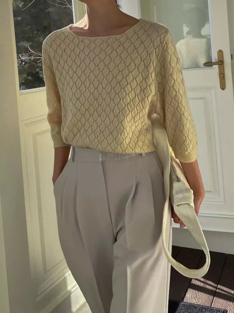 Plat - Korean Women Fashion - #momslook - Dia Kint Tee - 2
