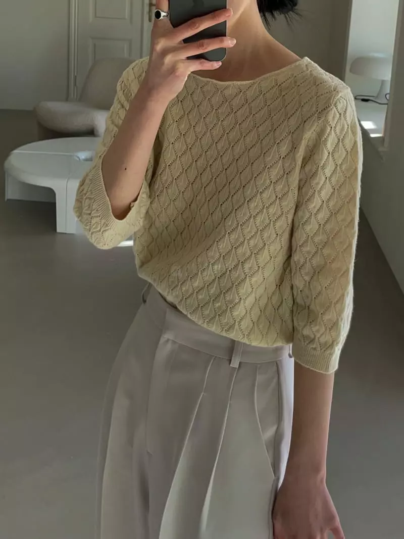Plat - Korean Women Fashion - #momslook - Dia Kint Tee - 3