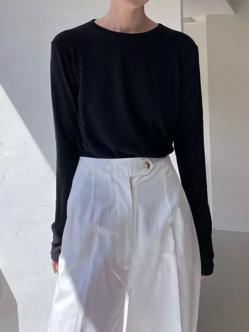 Plat - Korean Women Fashion - #romanticstyle - Wool Round Tee