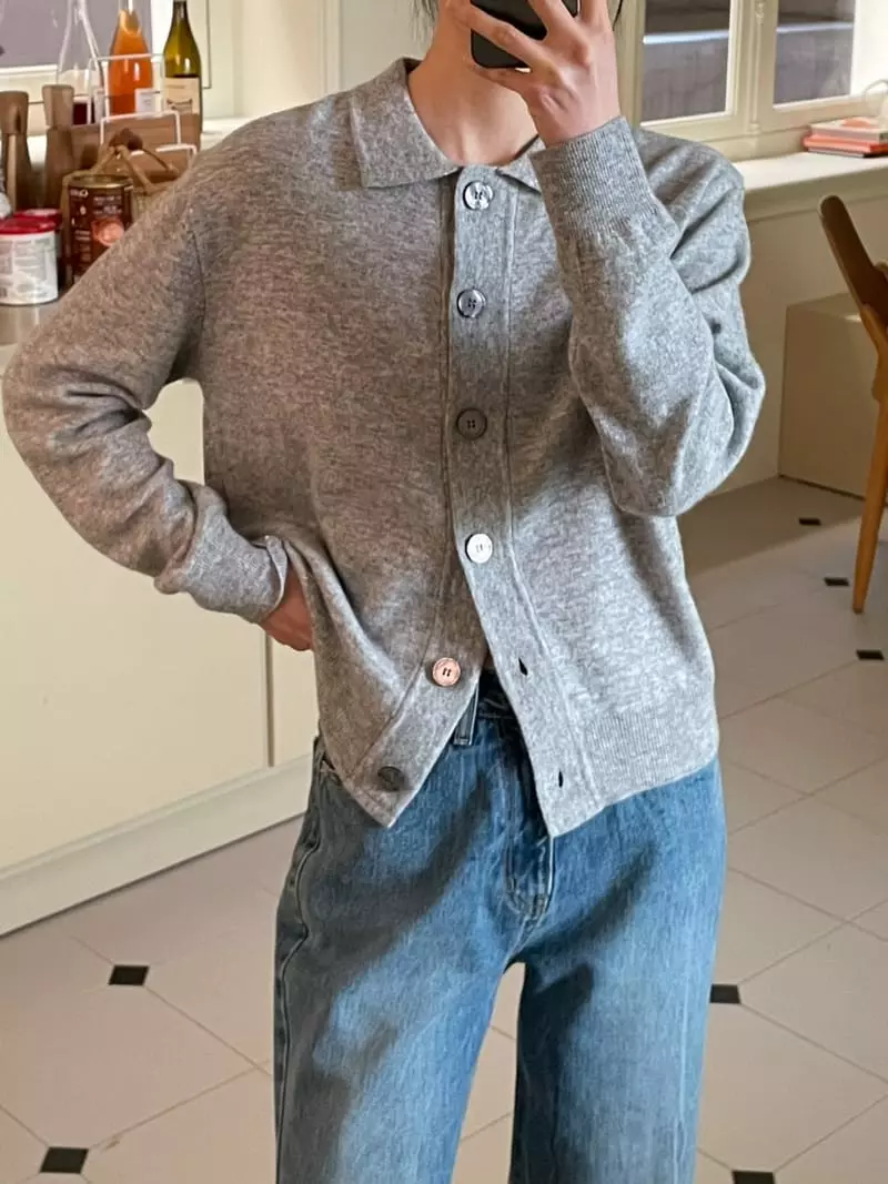 Plat - Korean Women Fashion - #vintageinspired - Cashmere Plain Cardigan
