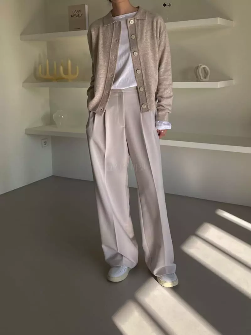 Plat - Korean Women Fashion - #vintagekidsstyle - Cashmere Plain Cardigan - 2