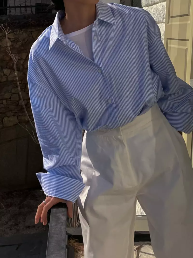 Plat - Korean Women Fashion - #womensfashion - Stripe Shirt - 2