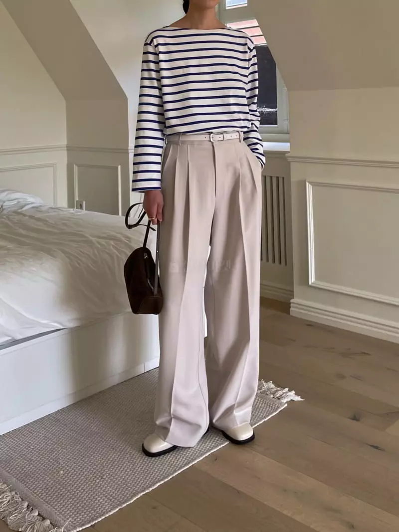 Plat - Korean Women Fashion - #momslook - Saint Strip Tee - 4