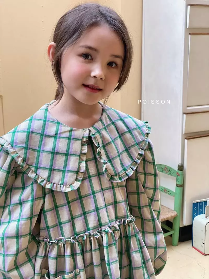 Poisson - Korean Children Fashion - #Kfashion4kids - Check Frill One-piece - 3