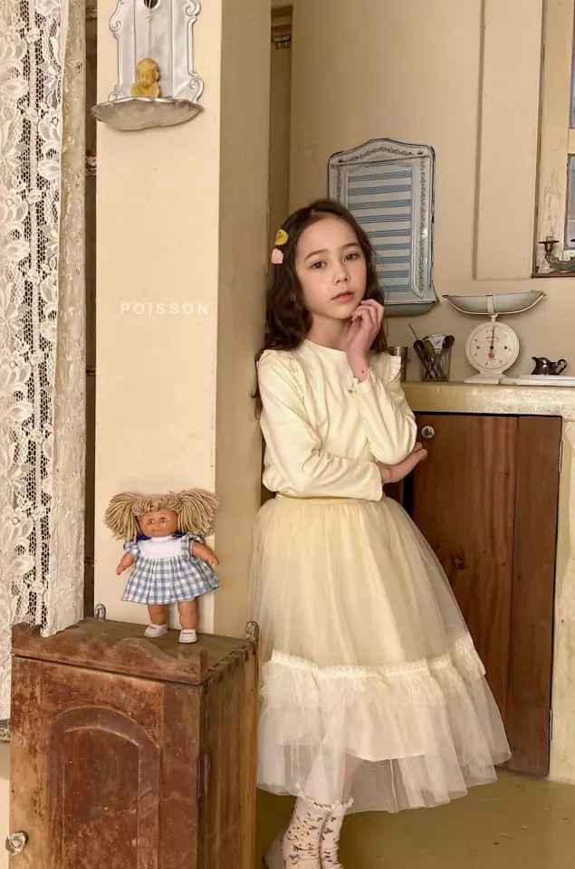 Poisson - Korean Children Fashion - #Kfashion4kids - Ppeang Frill Tee - 9